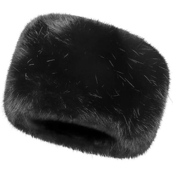 Winter Faux Fur Russian Cossack Hat Fuzzy Trapper Hat Warm Windproof Winter main image 4